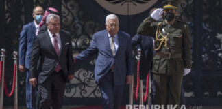 Presiden Palestina Terima Kunjungan Raja Yordania. Foto; Republika