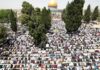 Masyarakat Palestina penuhi Masjid Al-Aqsa untuk Shalat Jumat