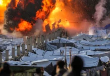 Biadab! Teroris Israel Bom Kamp Pengungsi Padat Penduduk di Gaza Tengah