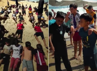 Di Tengah Reruntuhan Gaza, Kolam Sederhana Kembalikan Tawa Anak-Anak